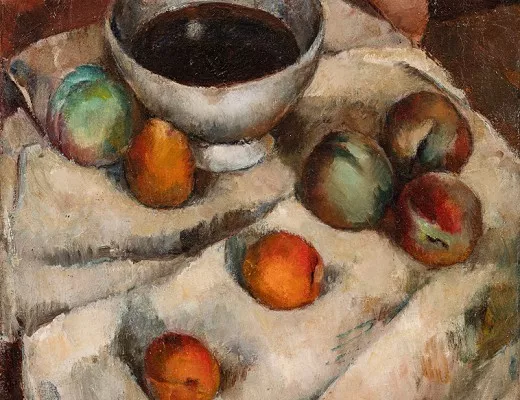 Nature morte au bol et aux pêches